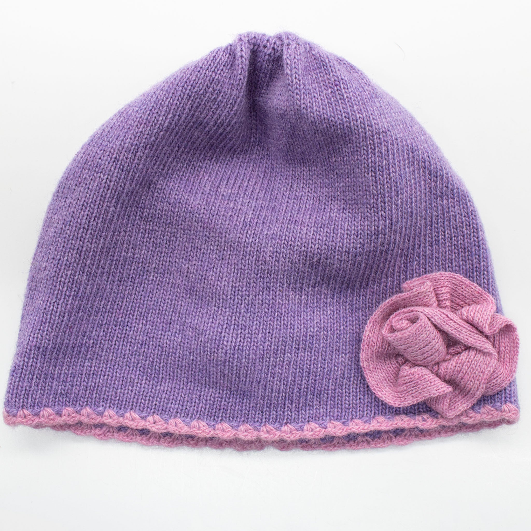 KIDS HAT WITH CONTRAST FLOWER – product image 1