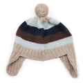 BABY STRIPED EARFLAP WITH POM POM – product image 1