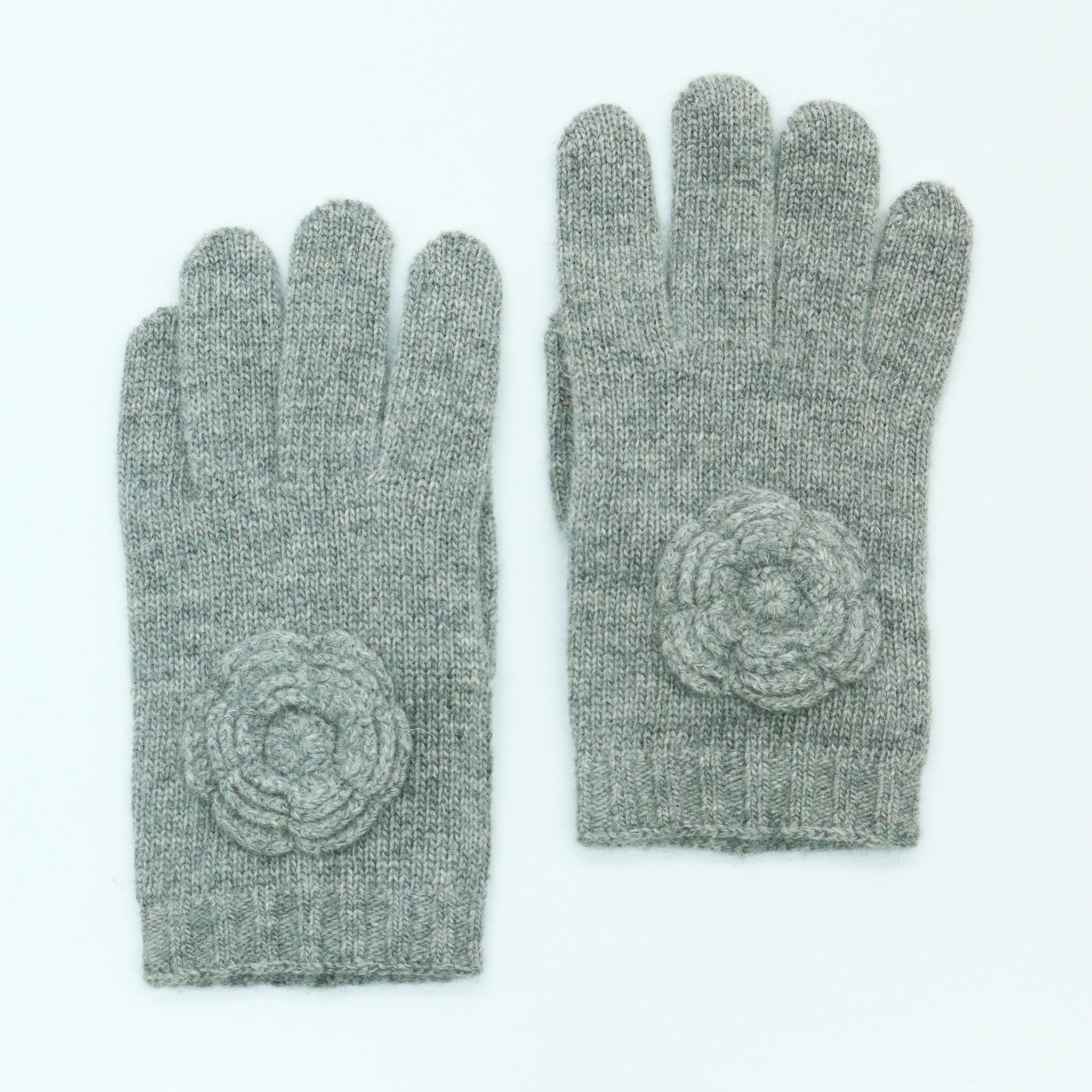 KIDS TECH GLOVES WITH FLOWER – product image 1