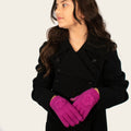 KIDS TECH GLOVES WITH FLOWER – product image 2