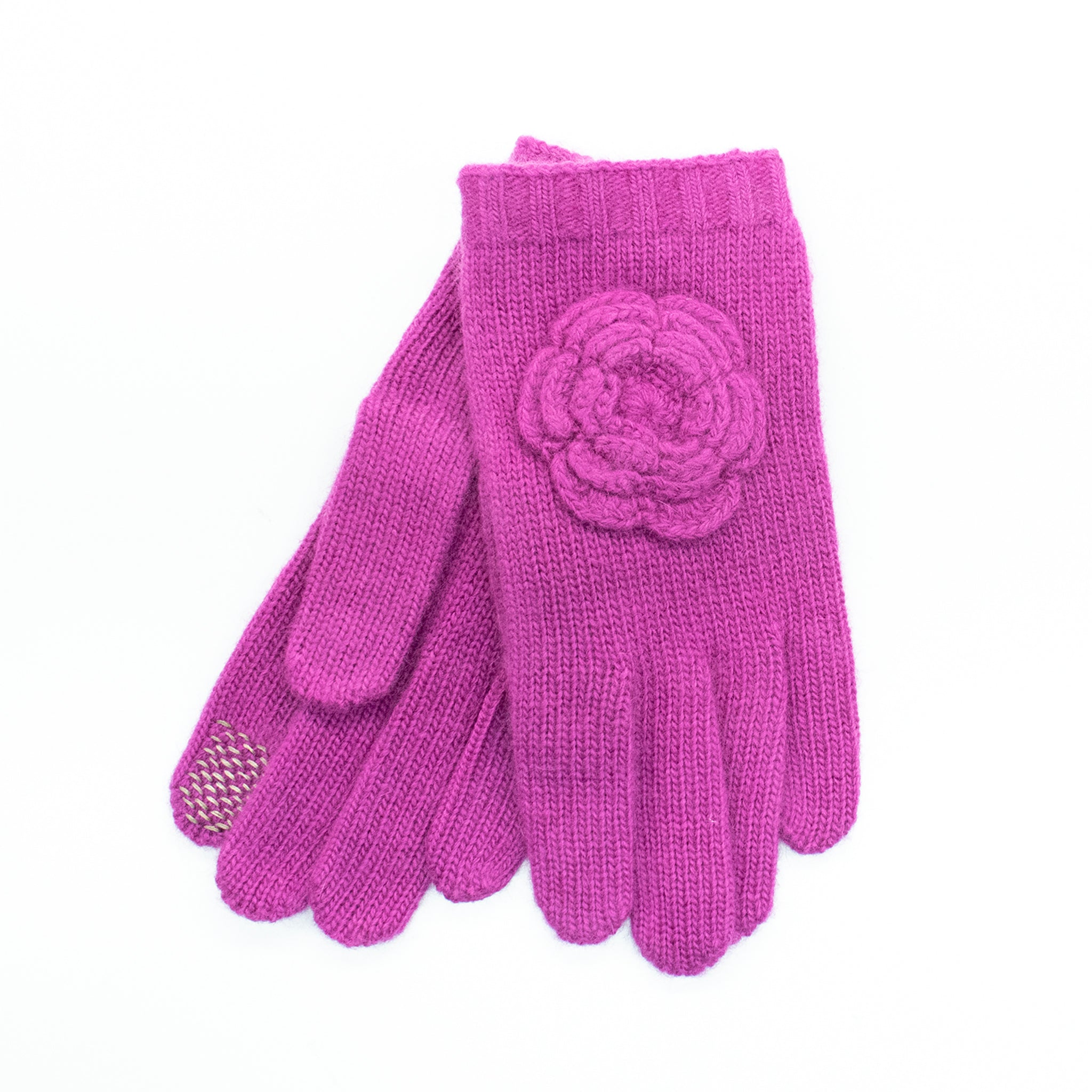 KIDS TECH GLOVES WITH FLOWER – product image 3
