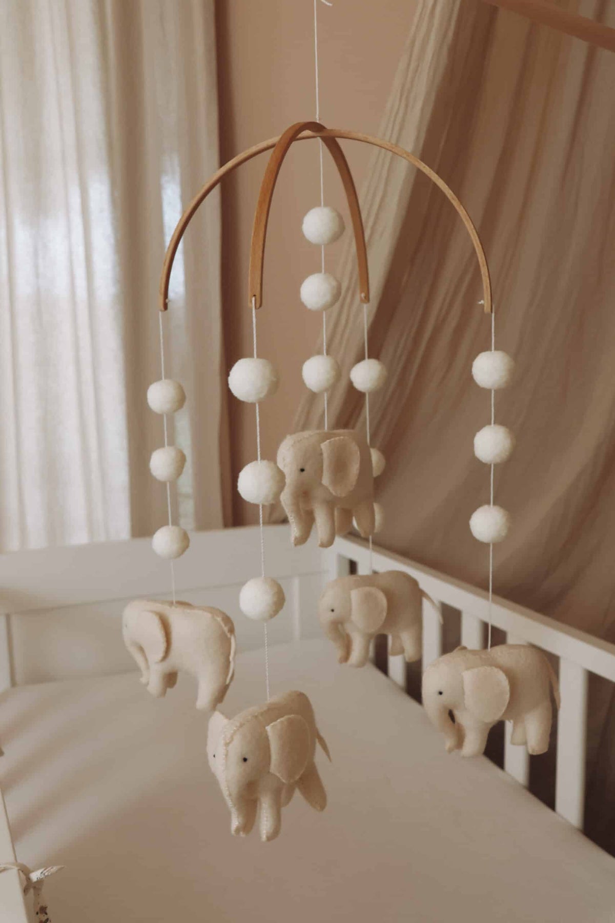Handmade Elephants baby mobile