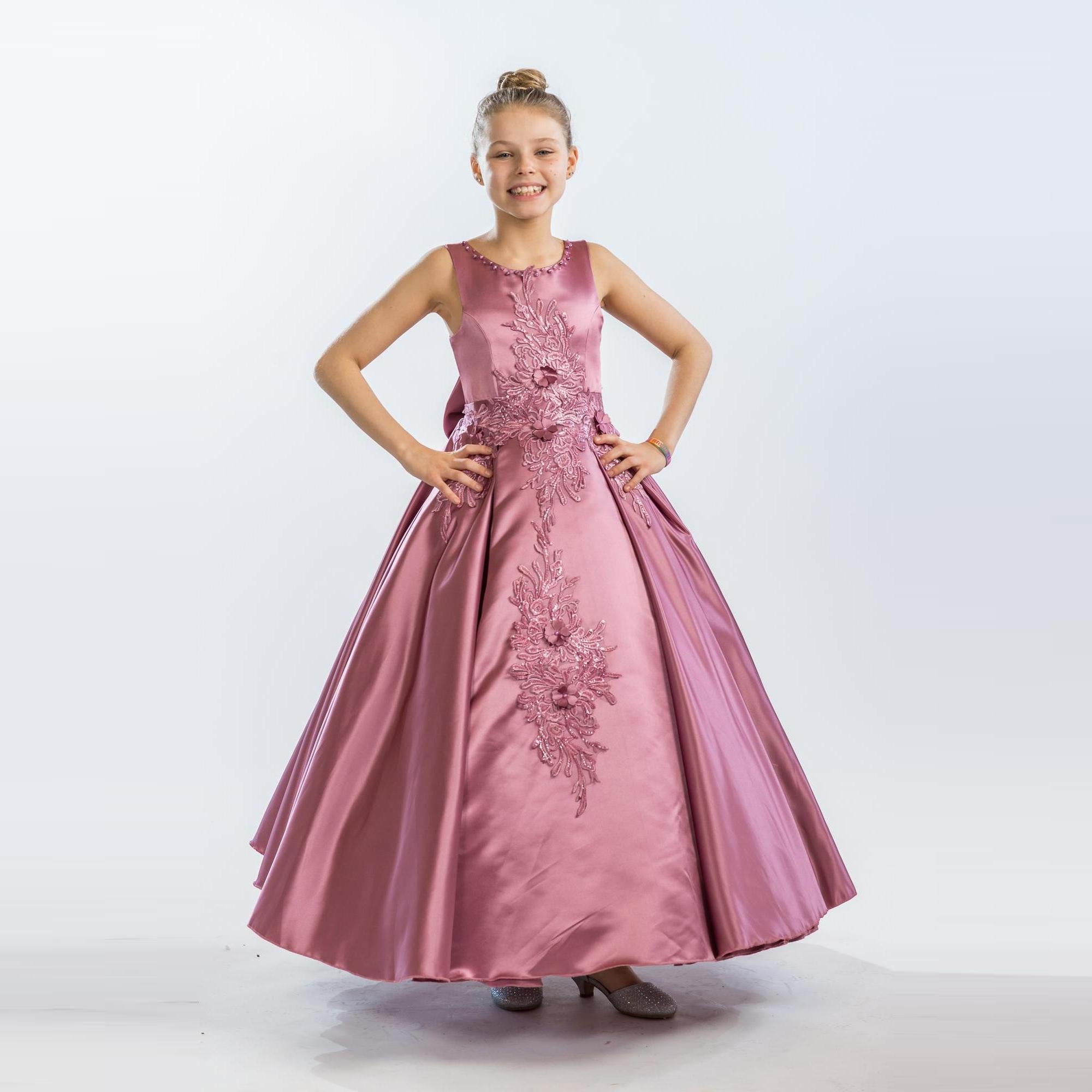 Satin Simone Girls Formal Dress – product image 5
