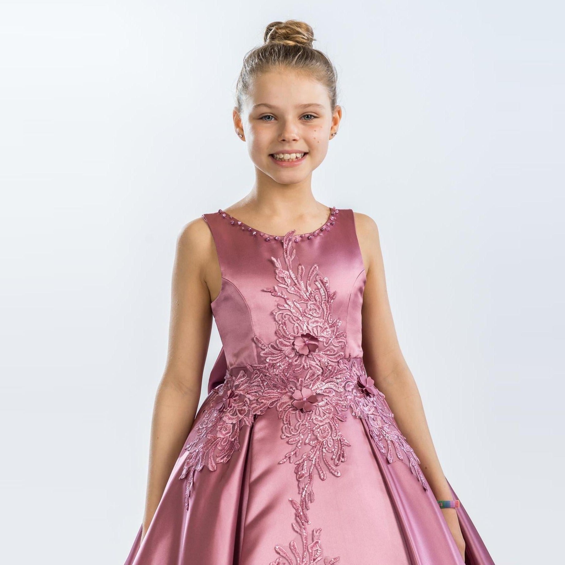 Satin Simone Girls Formal Dress – product image 2