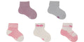 Chaussettes Bébé Bambou Sans Couture - Beige, Blanc, Rose (5 paires)